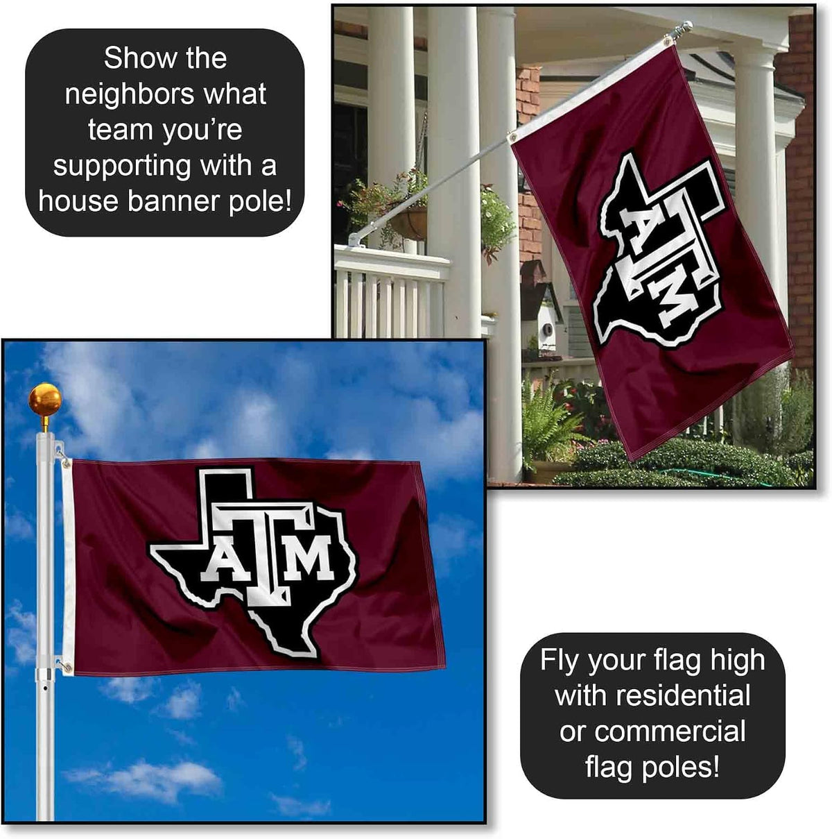 Texas A&M University Lone Star 3X5 Flag