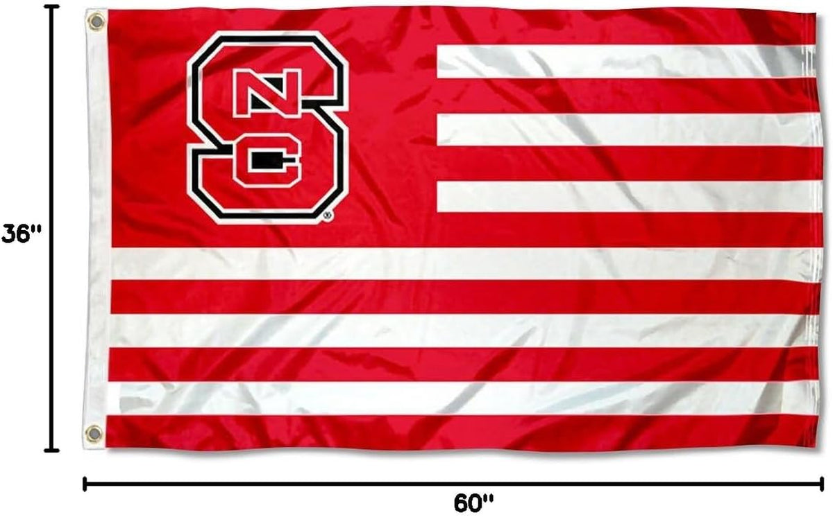 North Carolina State Wolfpack Stars and Stripes Nation Flag