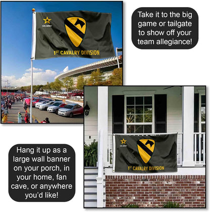 US Army 1St Cavalry Division Banner Grommet 3X5 Flag