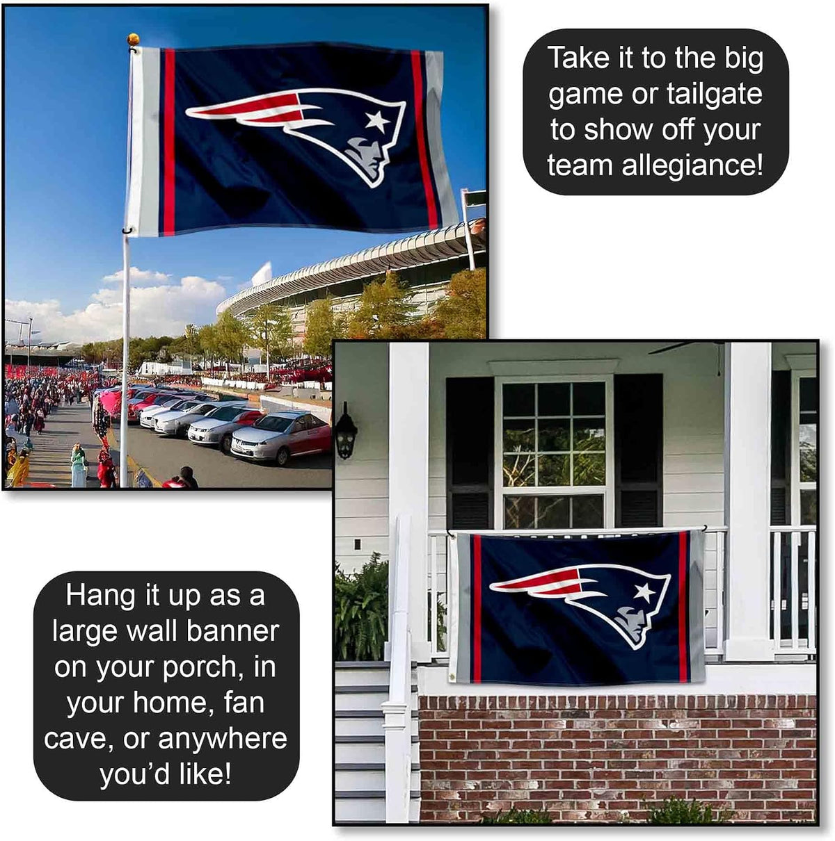 New England Patriots Large 3X5 Flag