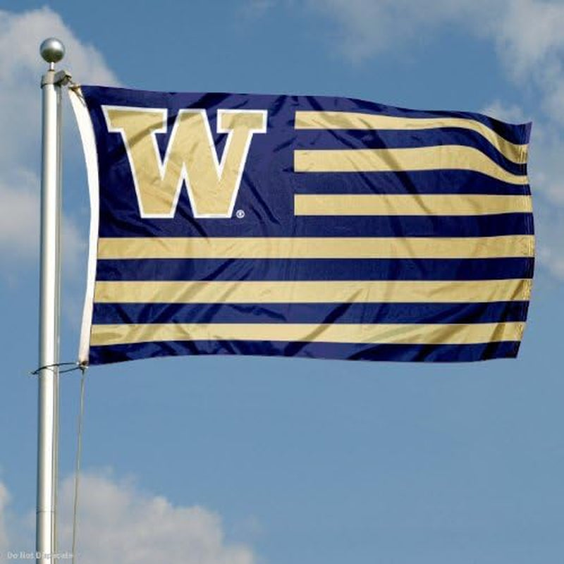 Washington UW Huskies Stars and Stripes Nation Flag