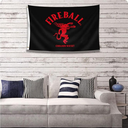 Fireball 3'X5' Flag Banner 