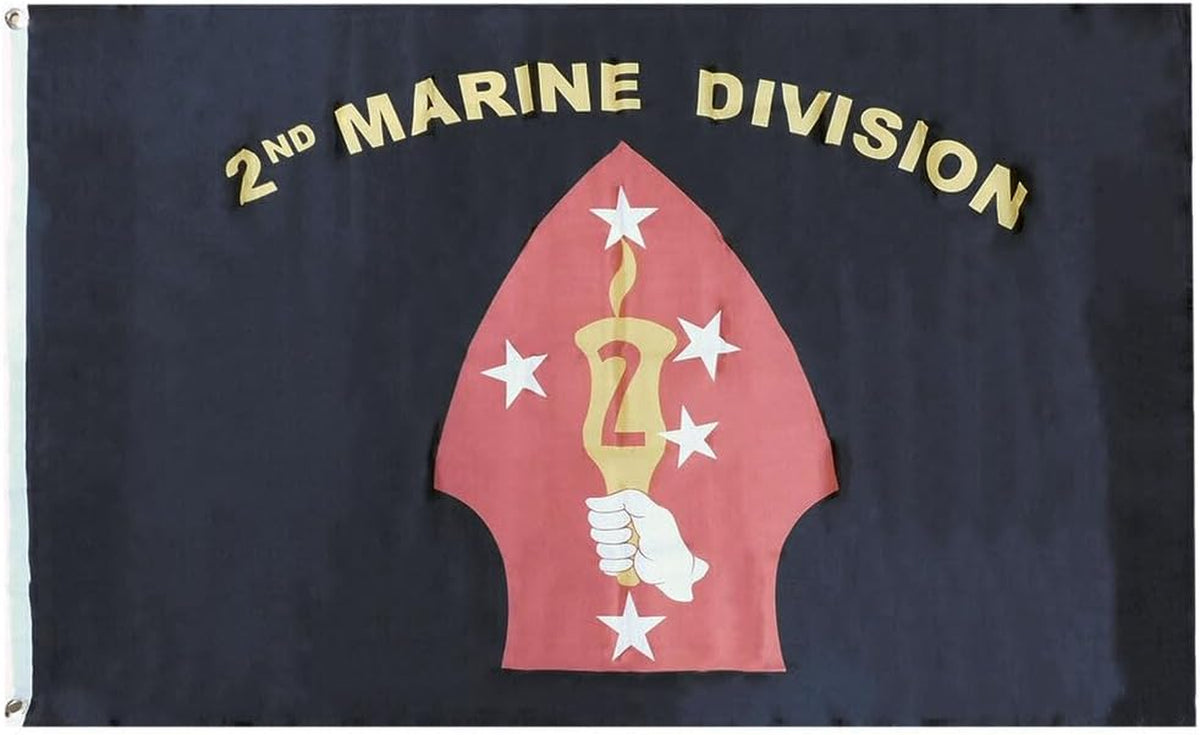 3X5 2Nd Marine Division Black Premium Super-Polyester Flag Banner LICENSED