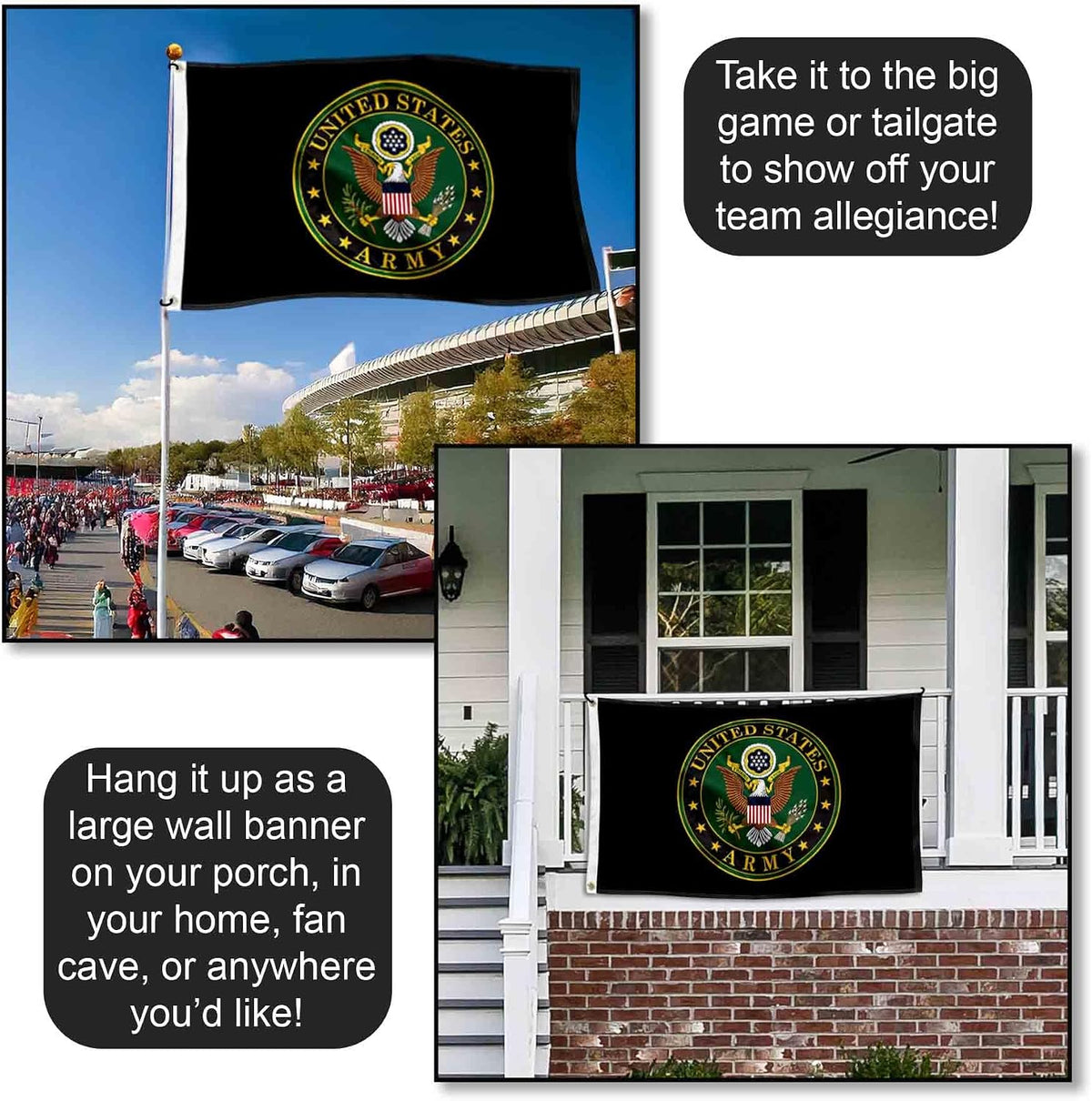United States Army Military Service Mark Flag