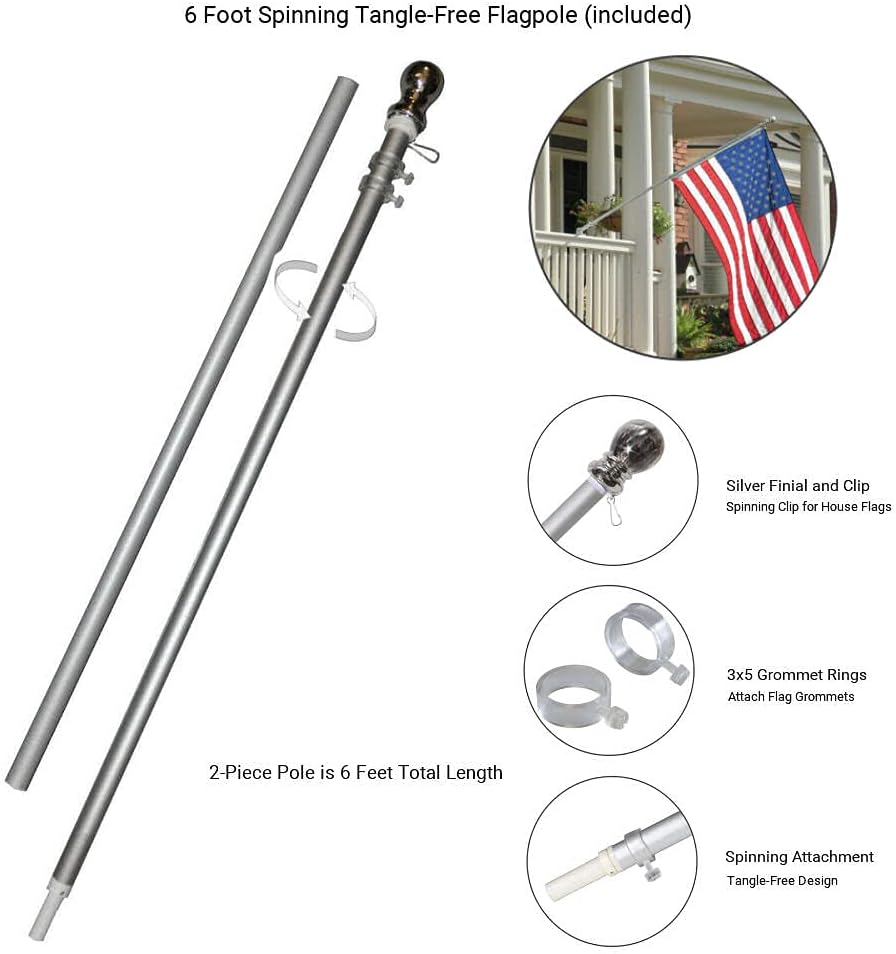 Navy Midshipmen Patriotic Flag with Pole and Bracket Kit