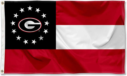 Georgia Bulldogs State of Georgia Flag