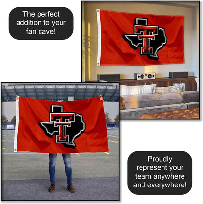 Texas Tech Red Raiders State of Texas Flag