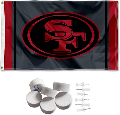 San Francisco 49Ers Black Sideline Banner and Tapestry Wall Tack Pads