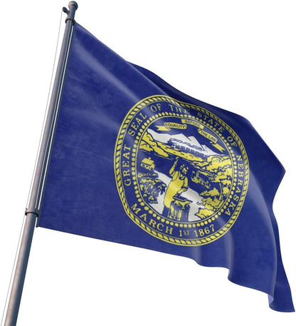 3X5 Ft Nebraska State Flag Polyester Flag, Porch Garden Outdoor Wall Decor