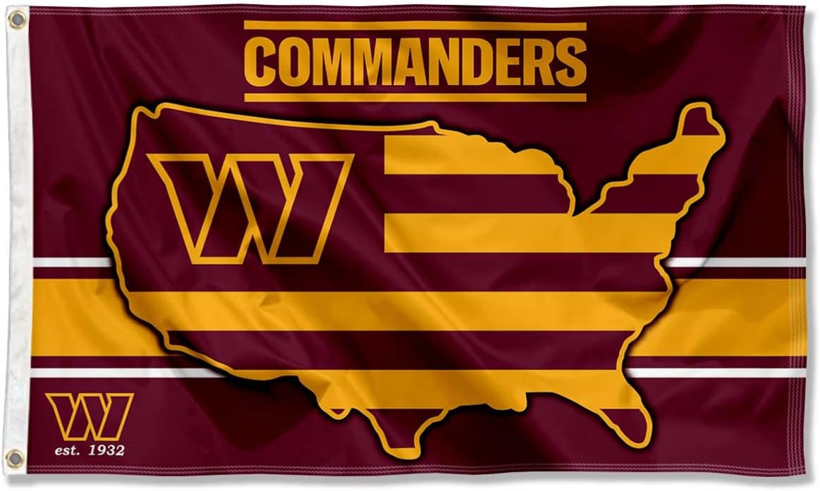 Washington Commanders Nation USA American Country Large Pole Flag