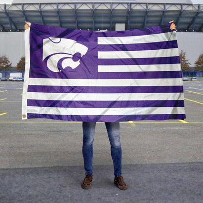 Kansas State Wildcats Stars and Stripes Nation Flag