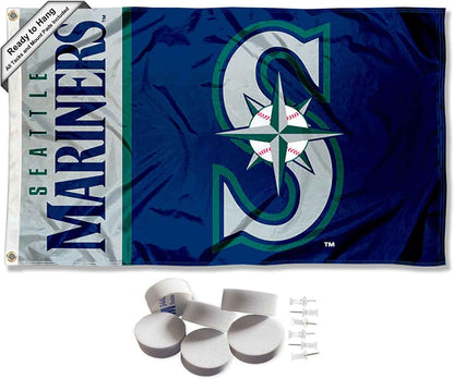 Seattle Mariners Logo Banner and Tapestry Wall Tack Pads