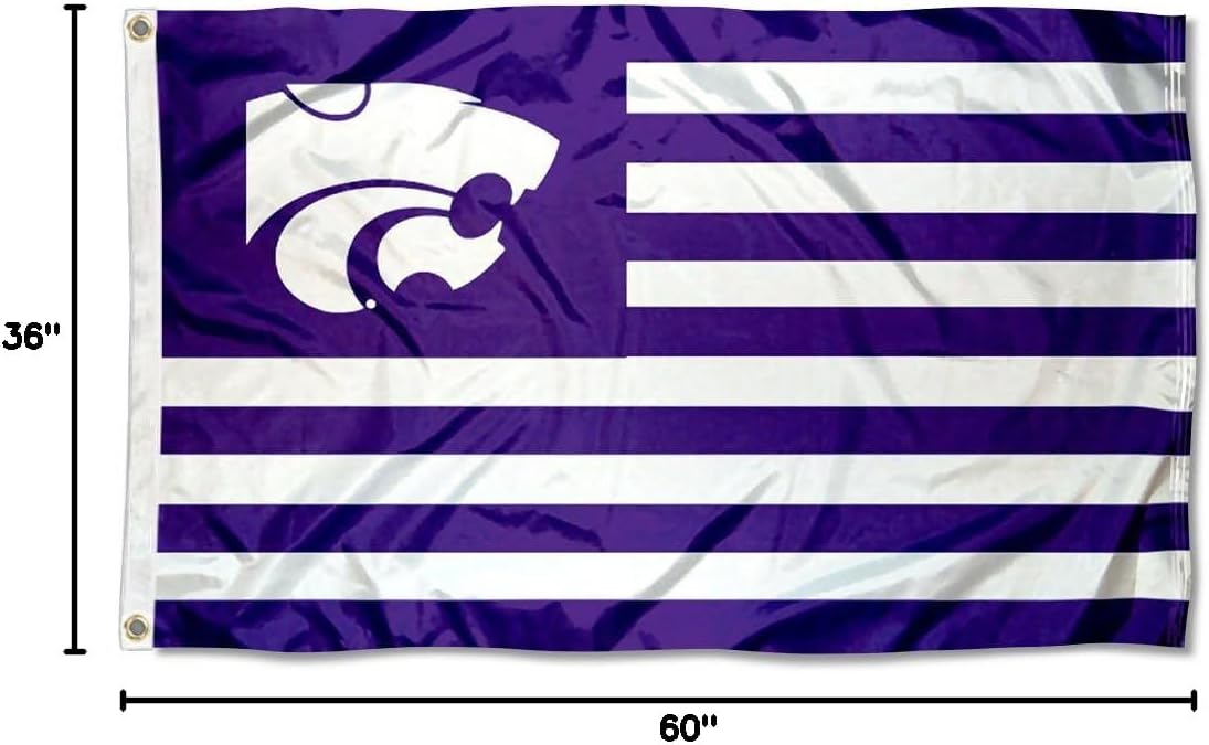 Kansas State Wildcats Stars and Stripes Nation Flag
