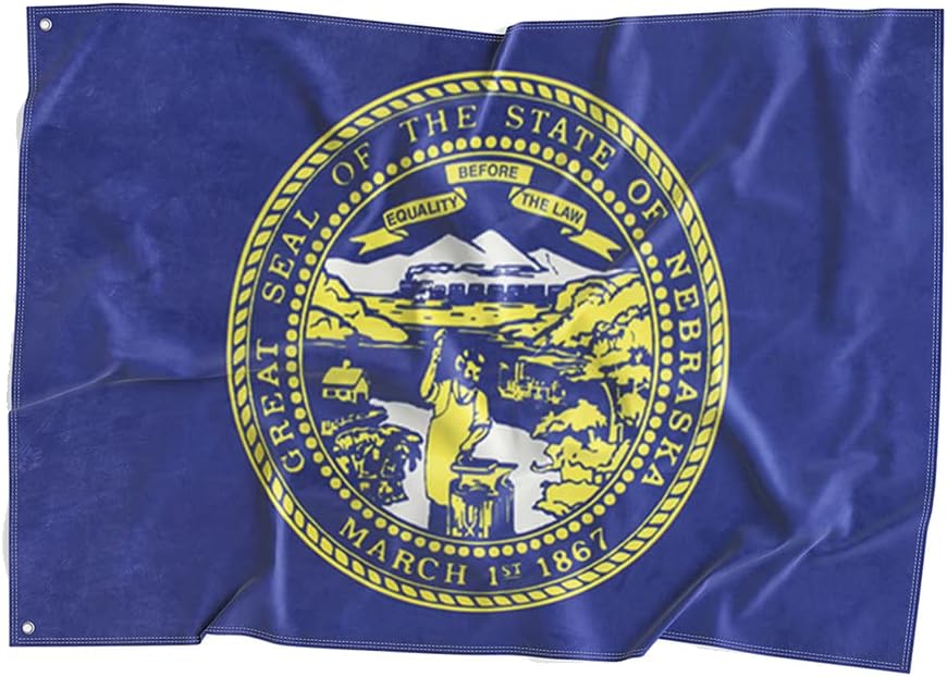 3X5 Ft Nebraska State Flag Polyester Flag, Porch Garden Outdoor Wall Decor