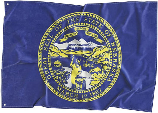 3X5 Ft Nebraska State Flag Polyester Flag, Porch Garden Outdoor Wall Decor