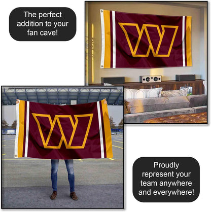 Washington Commanders Flag Outdoor Indoor 3X5 Foot Banner