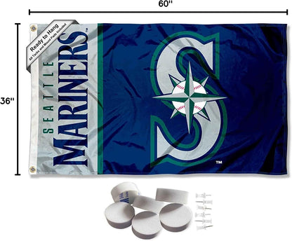 Seattle Mariners Logo Banner and Tapestry Wall Tack Pads