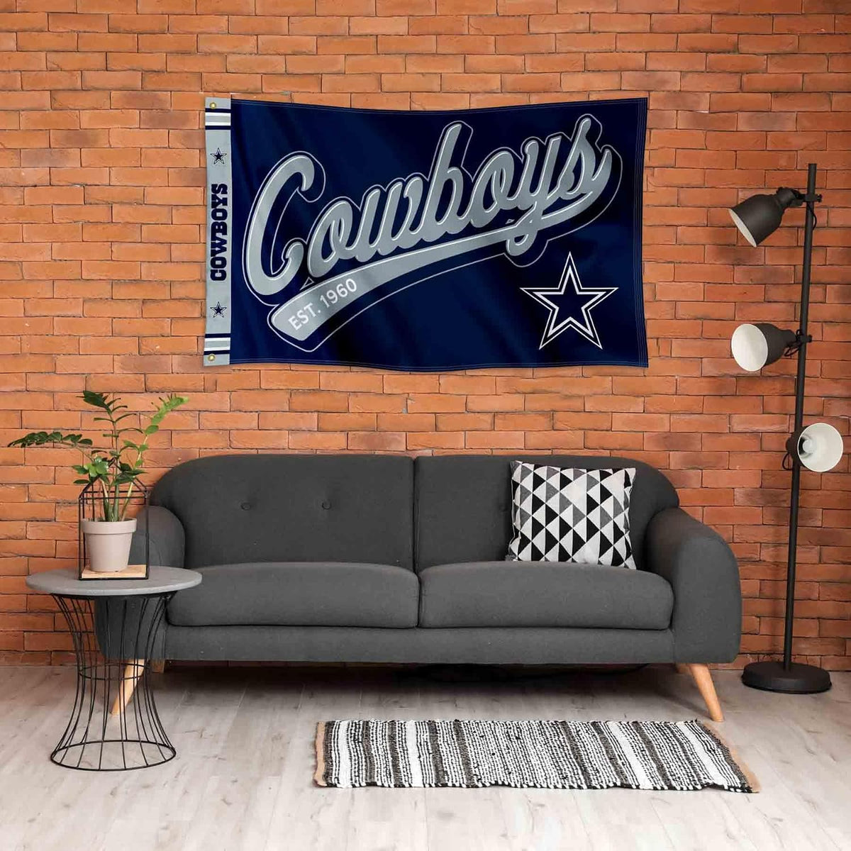Dallas Cowboys Script Logo Premium Flag