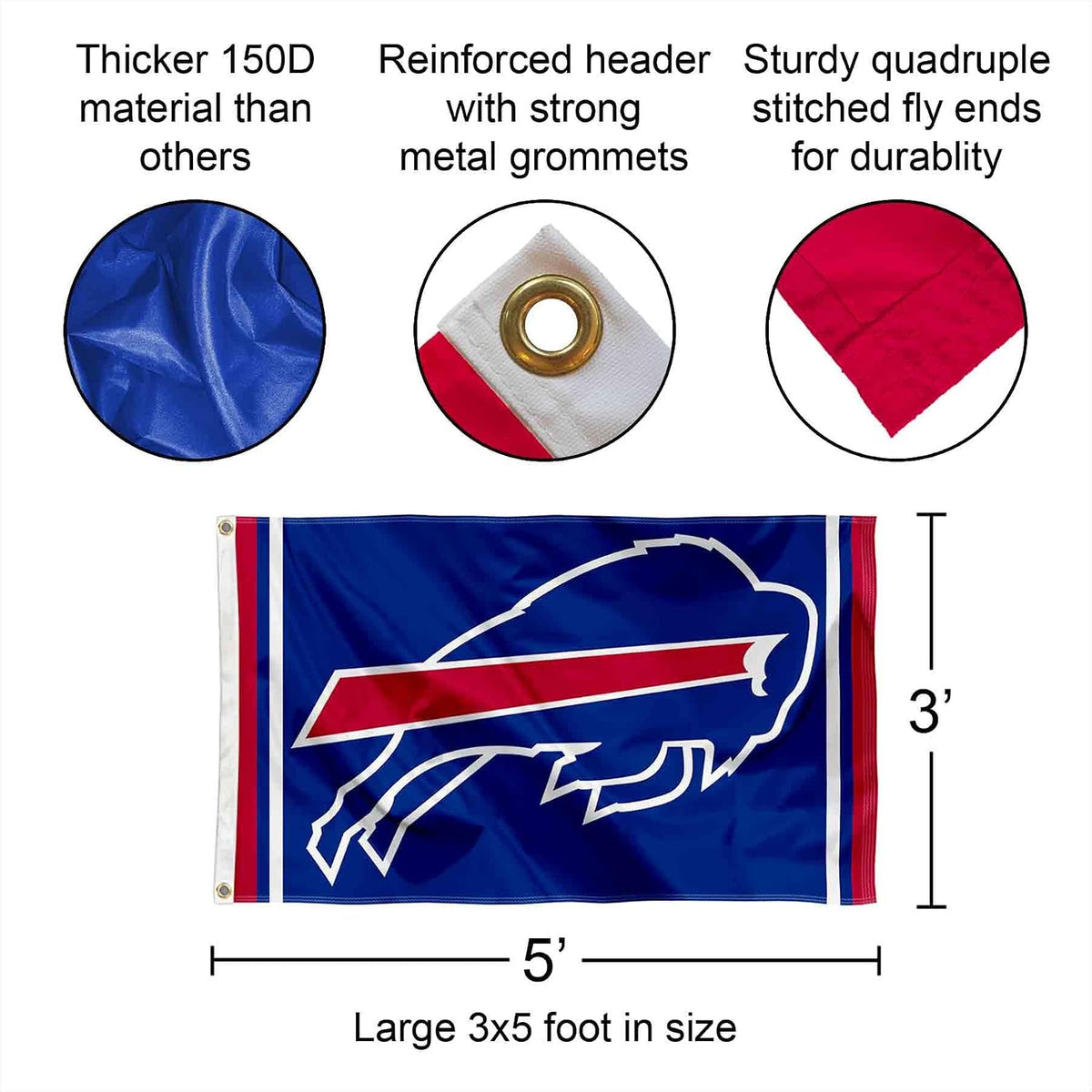Buffalo Bills Banner and Tapestry Wall Tack Pads