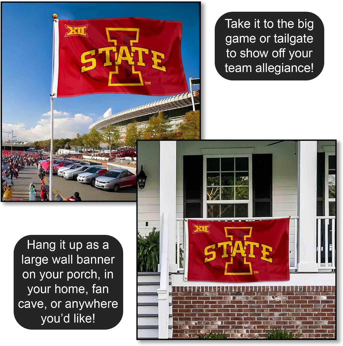 Iowa State Big 12 3X5 Flag