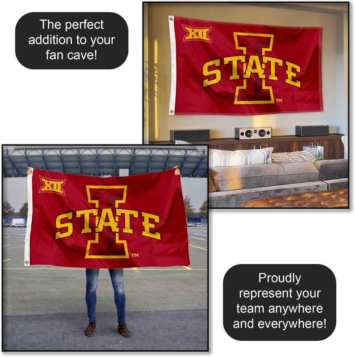 Iowa State Big 12 3X5 Flag