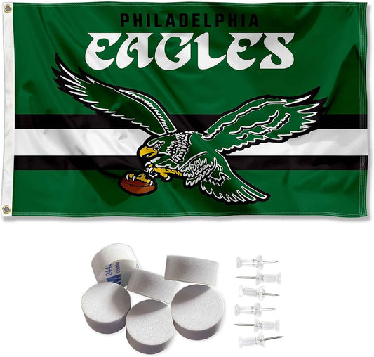 Philadelphia Eagles Throwback Retro Vintage Banner and Tapestry Wall Tack Pads