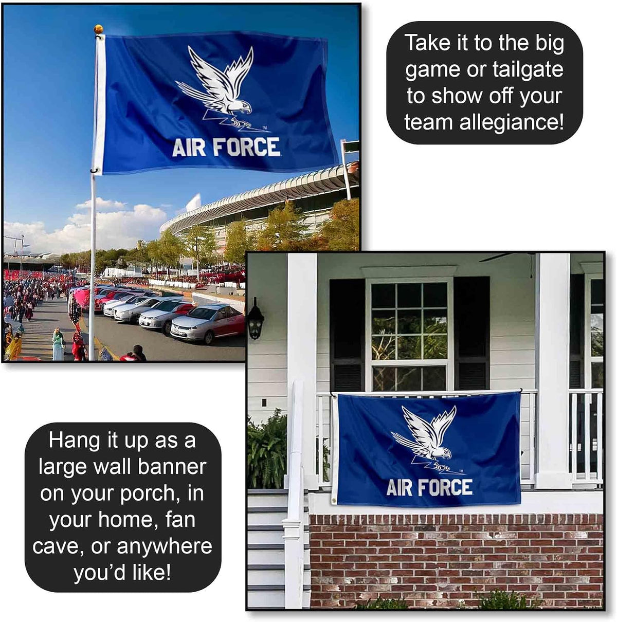 Air Force Falcons Wordmark Logo 3X5 Grommet Flag