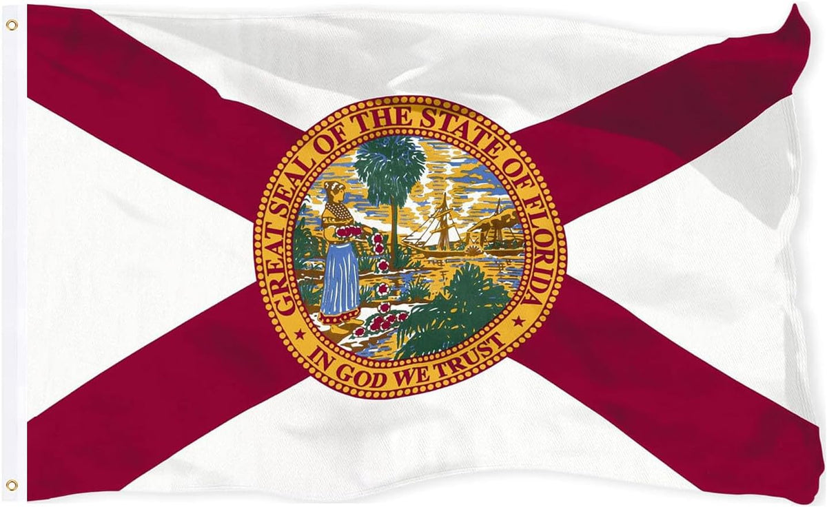 Florida Flag 3X5 Outdoor Double Sided Heavy Duty Durable 3 Ply Florida State Flags Banner with 2 Grommets