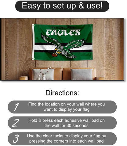 Philadelphia Eagles Throwback Retro Vintage Banner and Tapestry Wall Tack Pads
