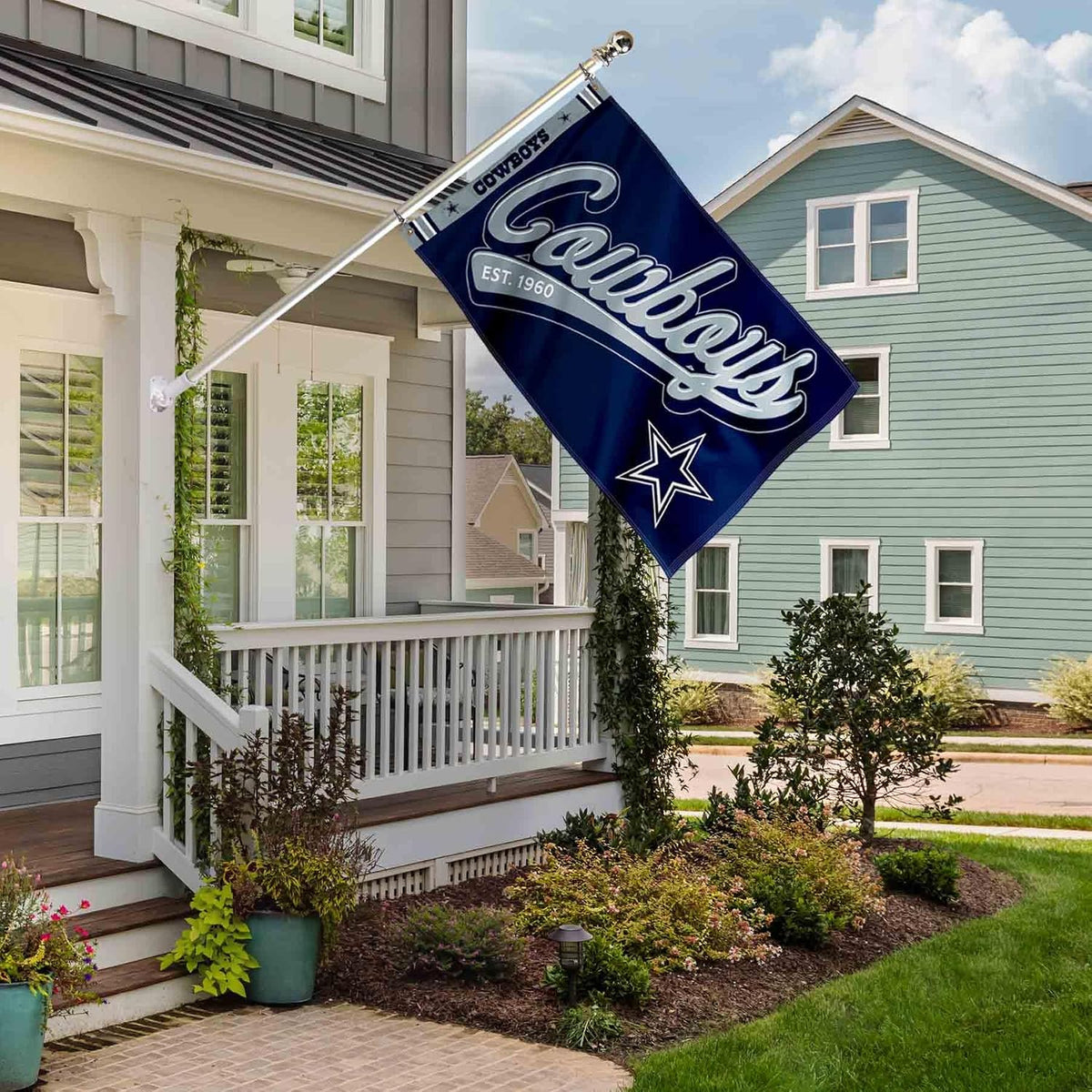 Dallas Cowboys Script Logo Premium Flag