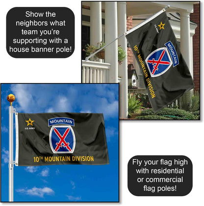 US Army 10Th Mountain Division Banner Grommet 3X5 Flag