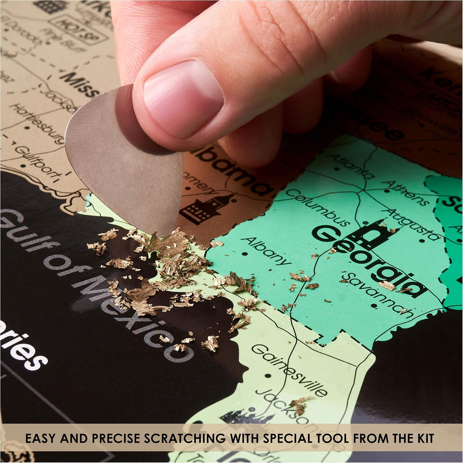 2 in 1 Gift Set - Scratch off World Map and US Scratch off Map - Easy to Frame Scratchable World and United States of America Posters - Globetrotters Wall Map - Black and Gold Travel Tracker