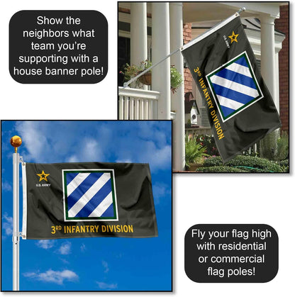 US Army 3Rd Infantry Division Banner Grommet 3X5 Flag