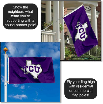 Texas Christian Horned Frogs State of Texas Flag