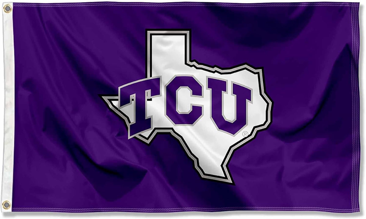 Texas Christian Horned Frogs State of Texas Flag