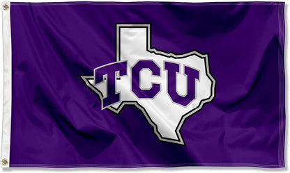 Texas Christian Horned Frogs State of Texas Flag