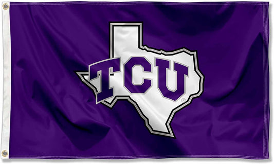 Texas Christian Horned Frogs State of Texas Flag
