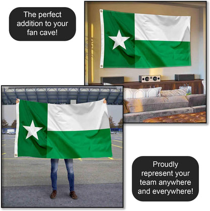 North Texas Mean Green UNT Texas State Flag