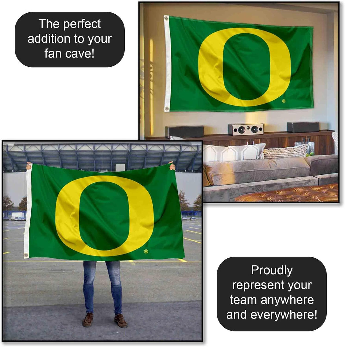 Oregon Green 3X5 Banner Flag