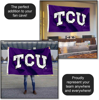 TCU Horned Frogs Large TCU Logo 3X5 College Flag