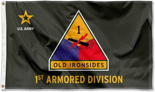 US Army 1St Armored Division Banner Grommet 3X5 Flag