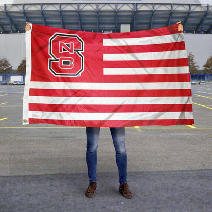 North Carolina State Wolfpack Stars and Stripes Nation Flag