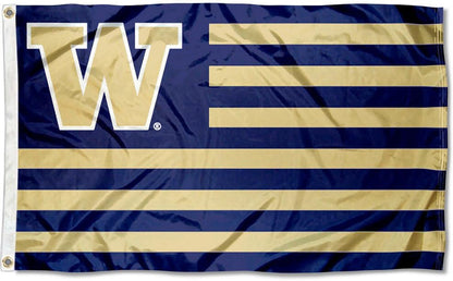 Washington UW Huskies Stars and Stripes Nation Flag