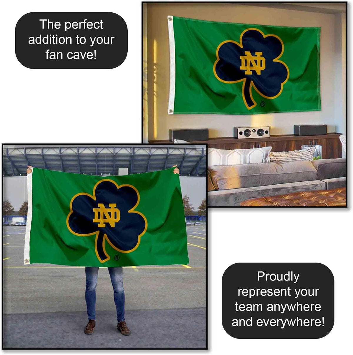 Irish Shamrock 3X5 Banner Flag