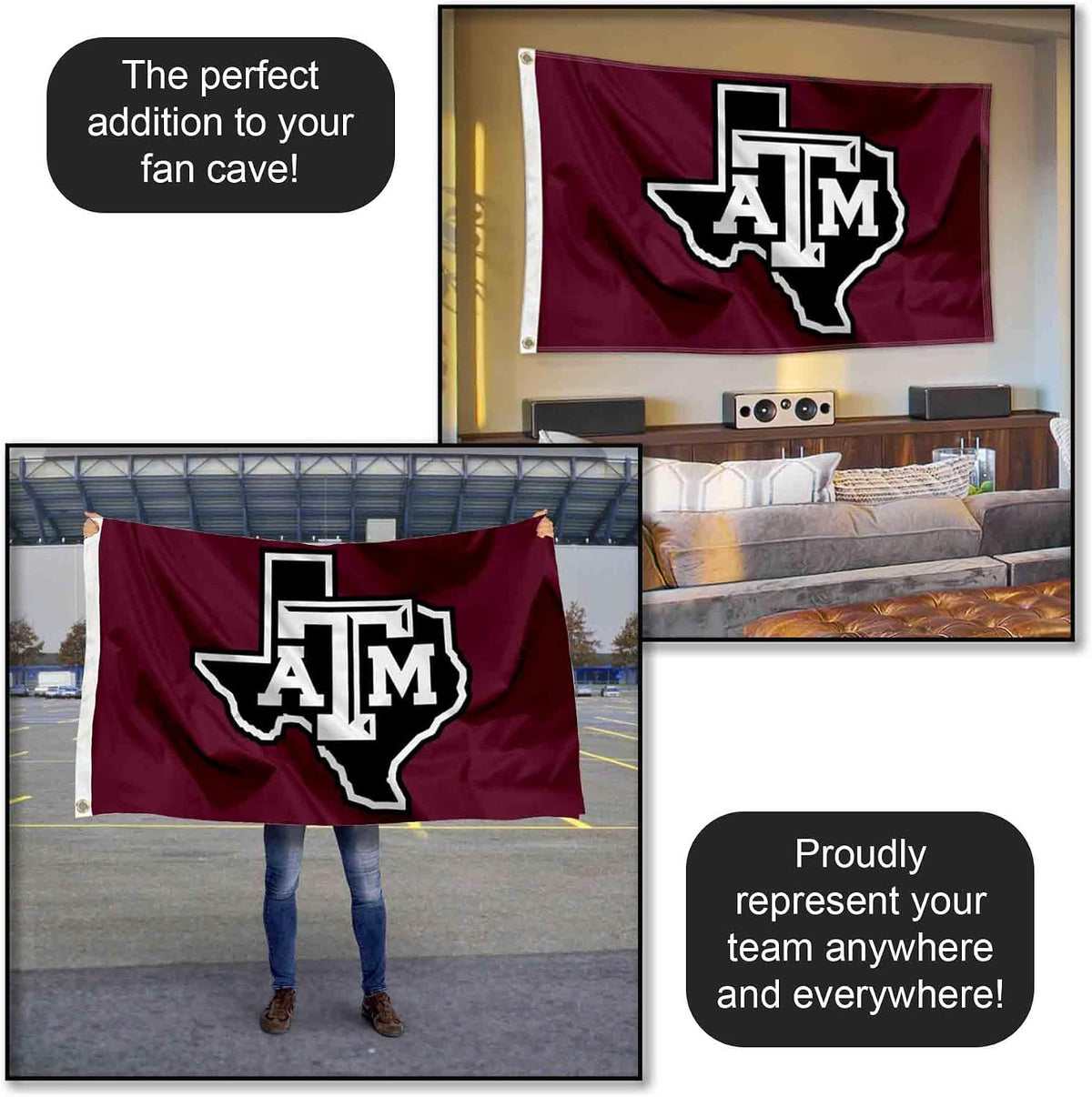 Texas A&M University Lone Star 3X5 Flag
