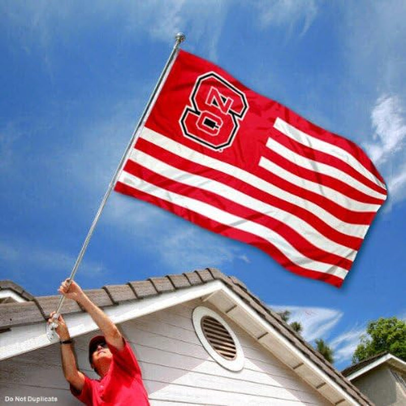 North Carolina State Wolfpack Stars and Stripes Nation Flag