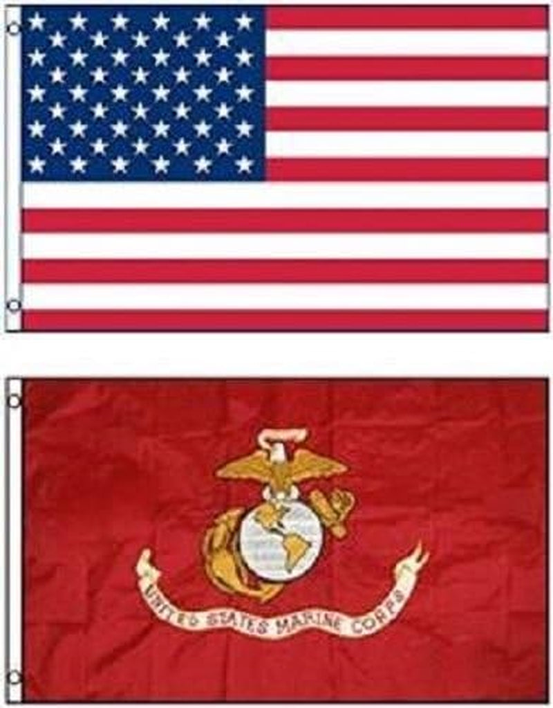 Wholesale Lot of 3x5 American and USMC Marine Corps EGA Flags Banners