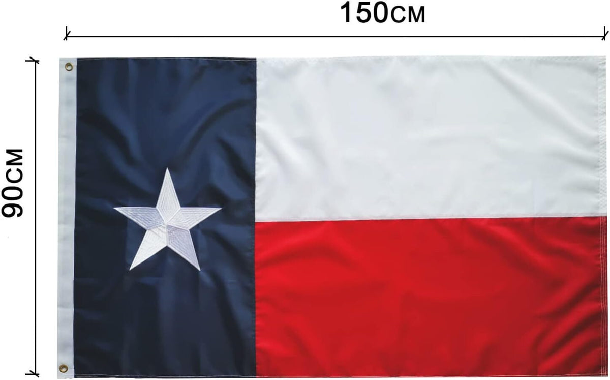State of Texas Flag 3X5 Ft Embroidered Outdoor Heavy Duty Flag Durable Double