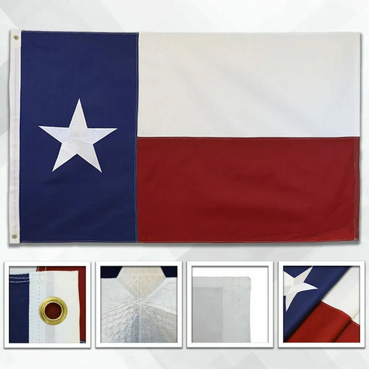 State of Texas Flag 3X5 Ft Embroidered Outdoor Heavy Duty Flag Durable Double
